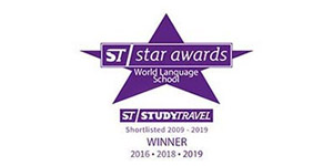 Logo of star awards - world language school winner 2016, 2018, 2019